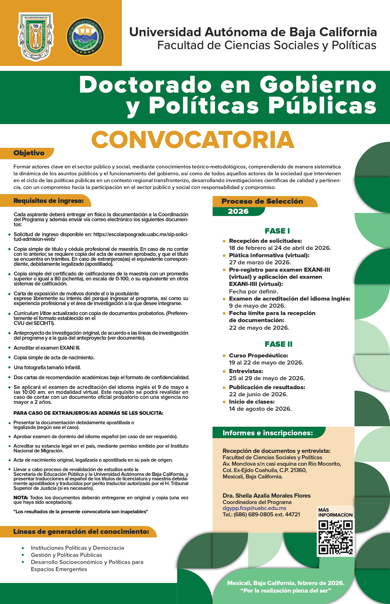 Doctorado en Gobierno y Políticas Públicas