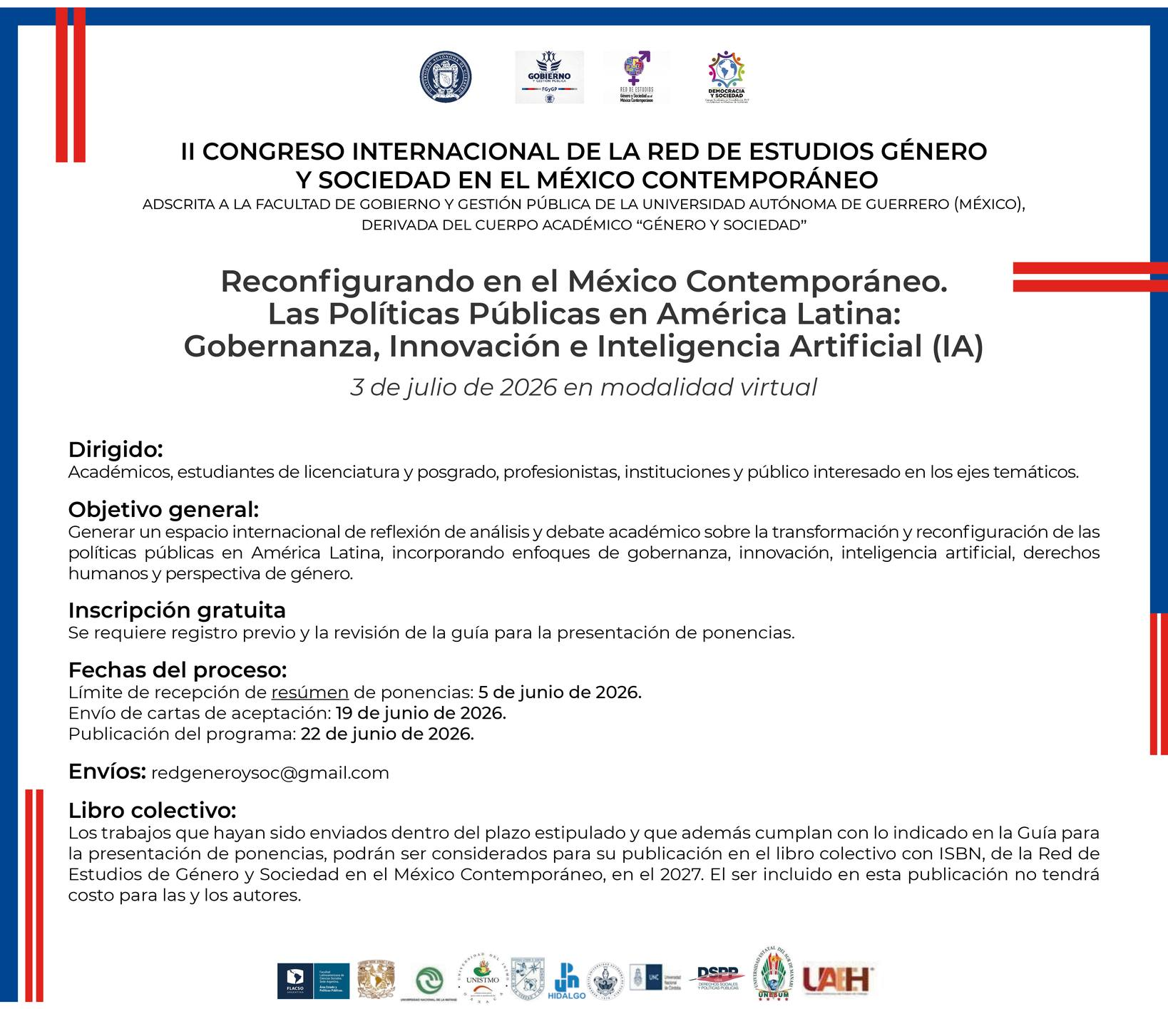 II Congreso Internacional de la Red de Estudios Género y Sociedad en el México Contemporáneo