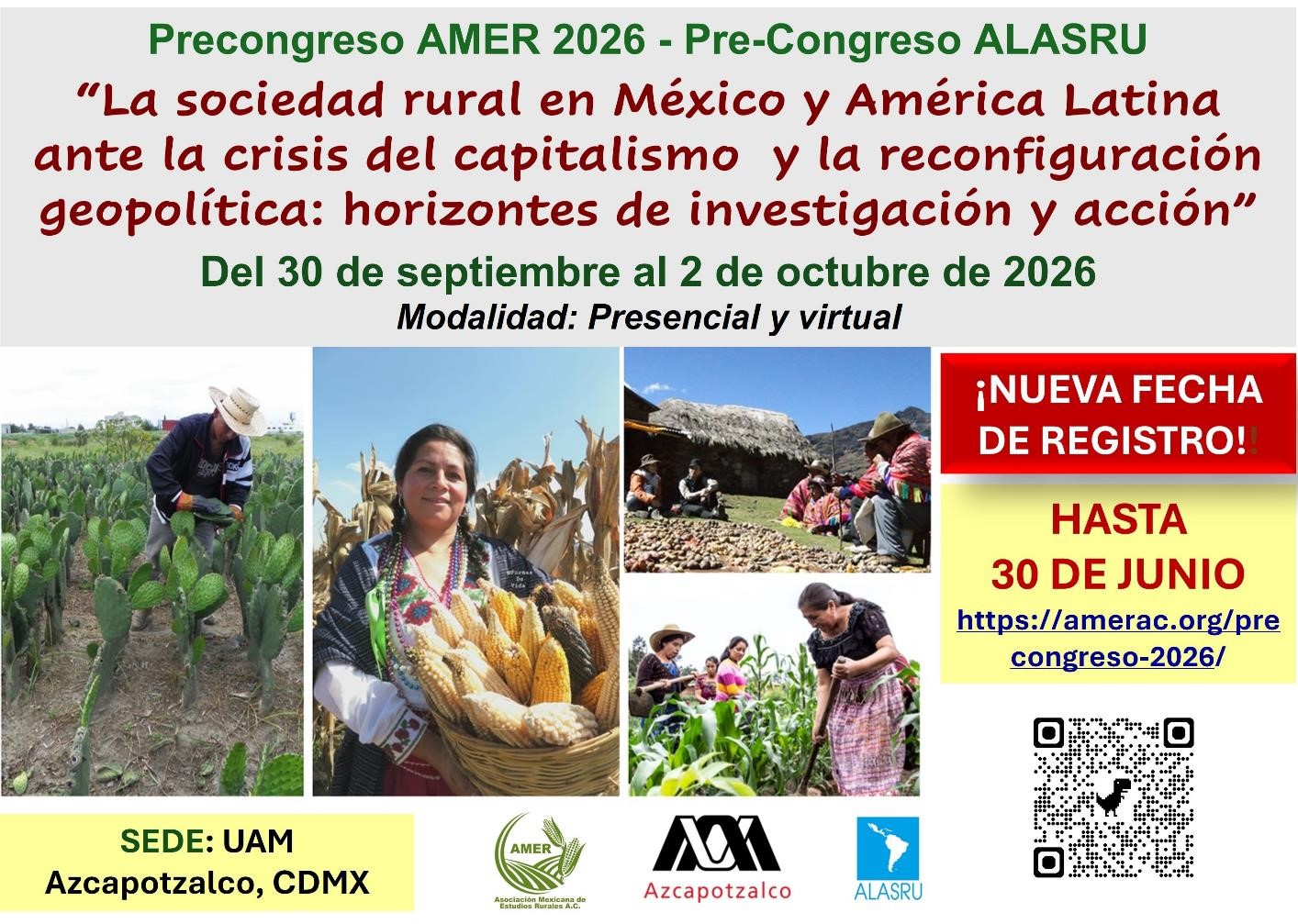 Precongreso AMER 2026 y Precongreso ALASRU