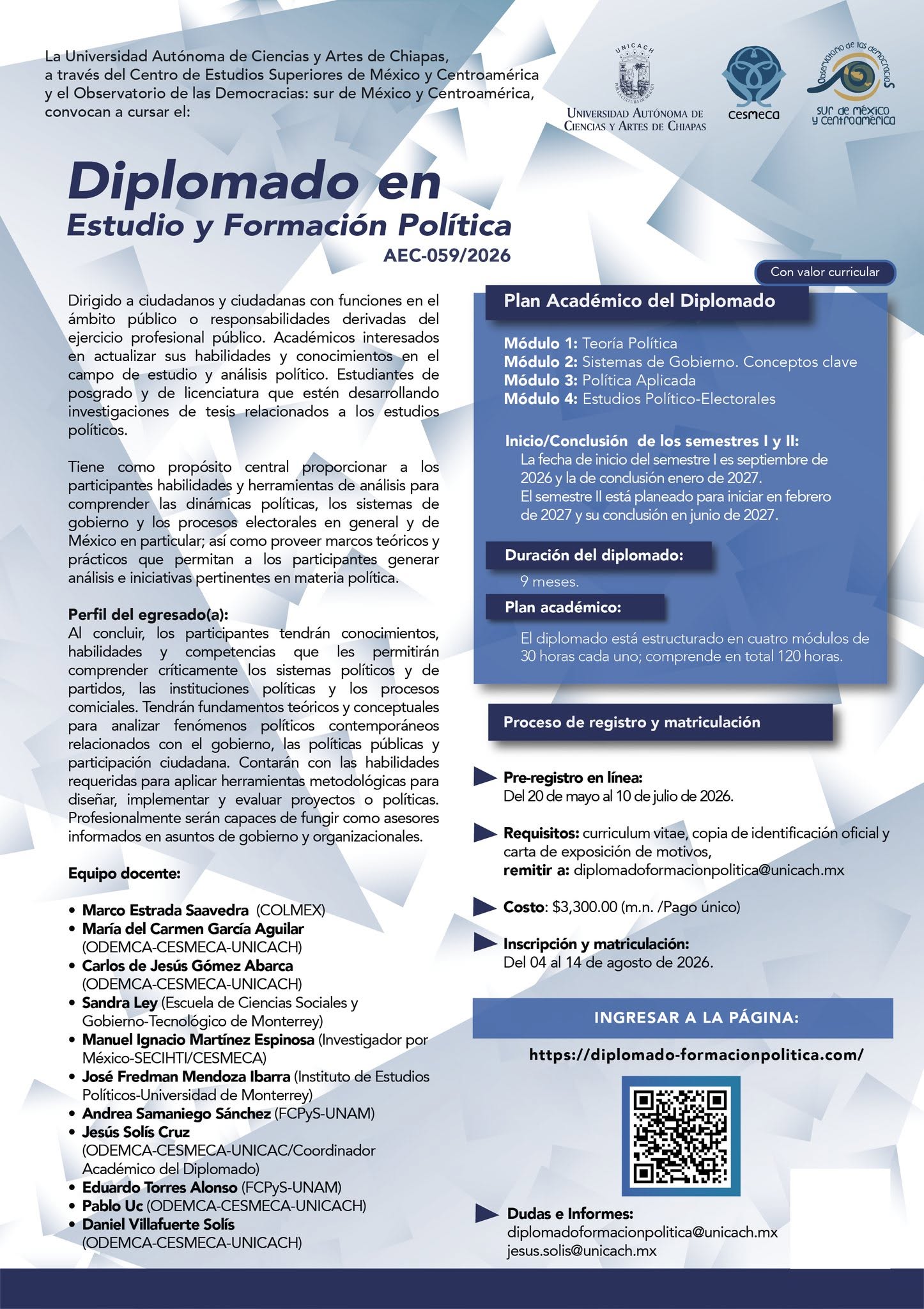 Diplomado en Estudio y Formación Política