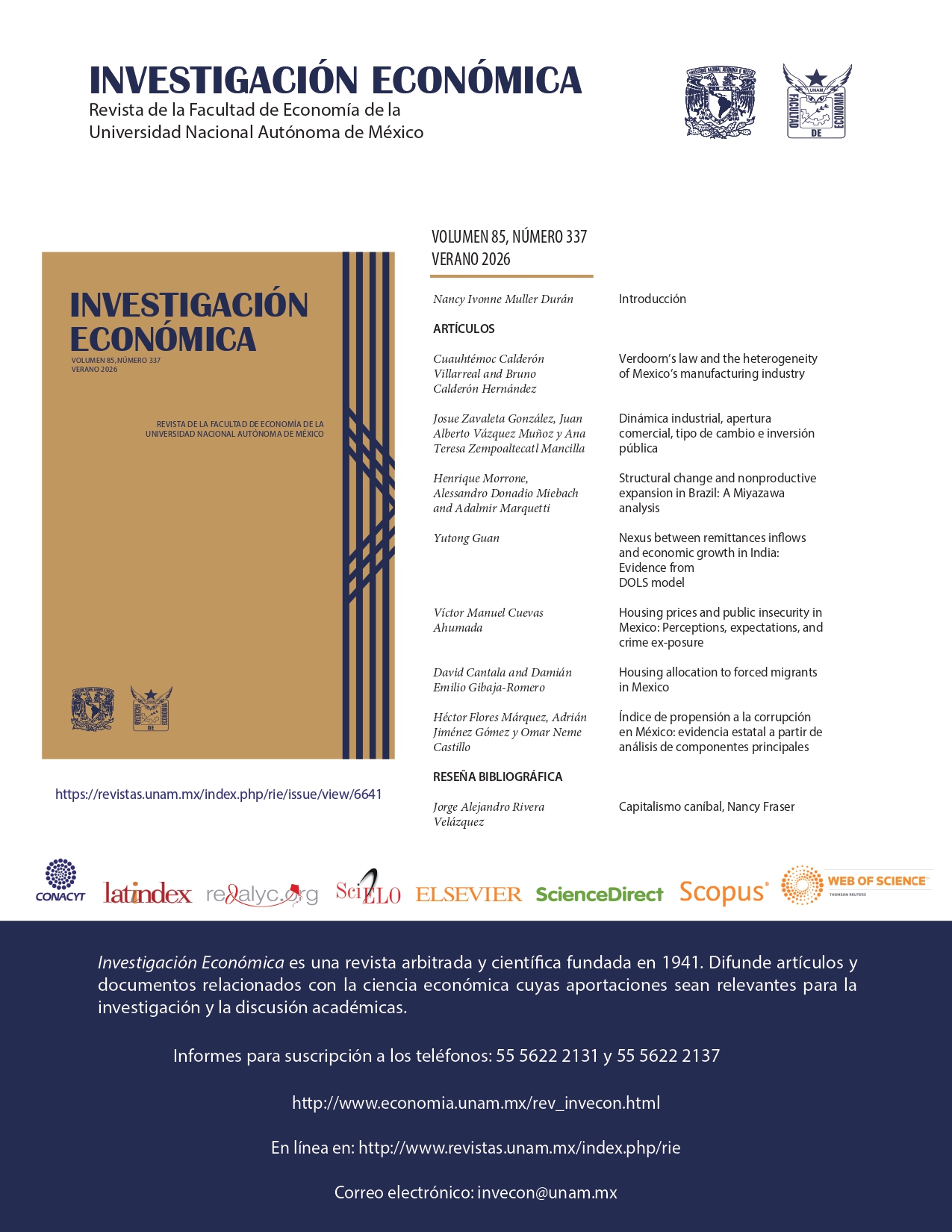Investigación Económica, núm. 337
