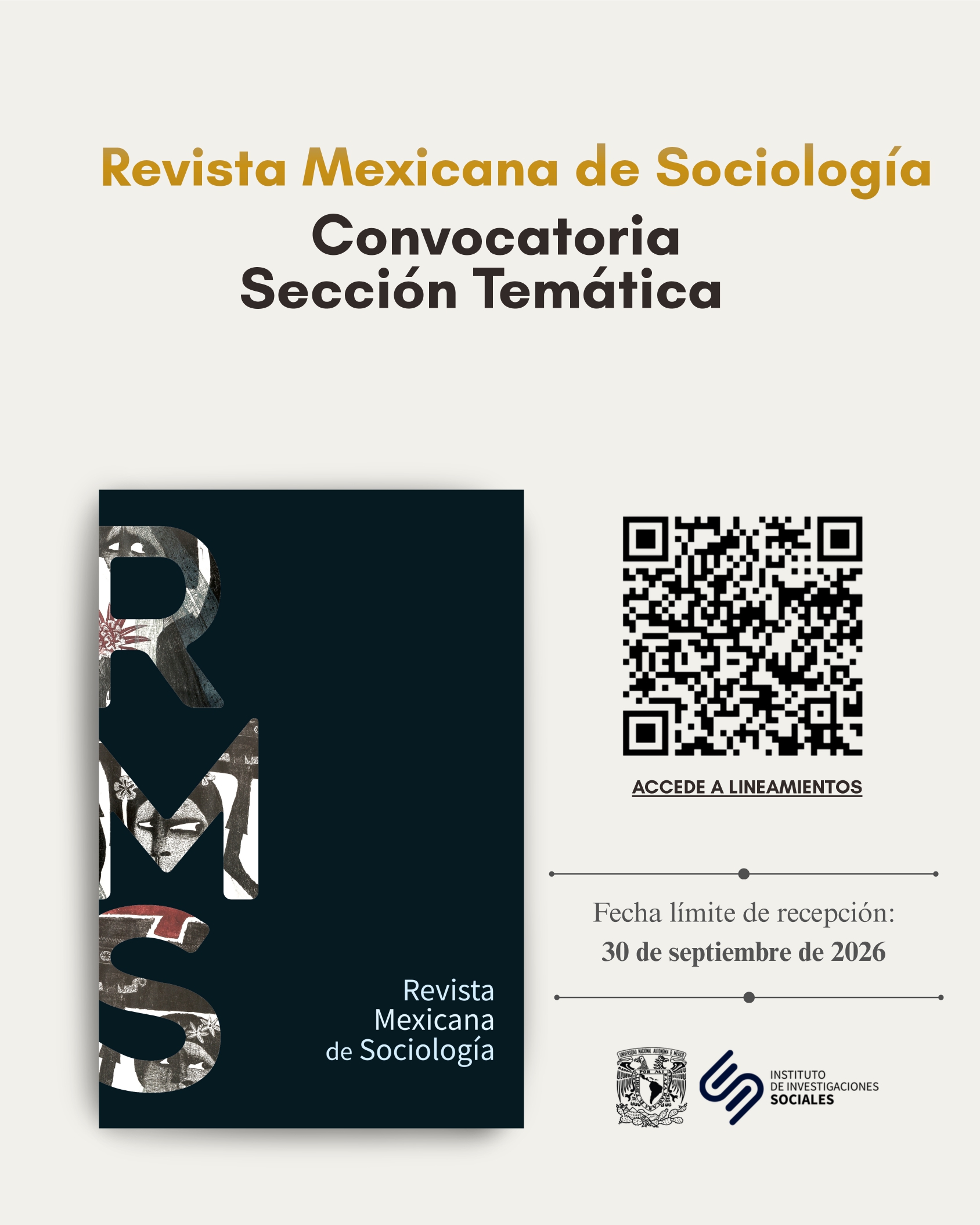 Propón una sección temática en la Revista Mexicana de Sociología
