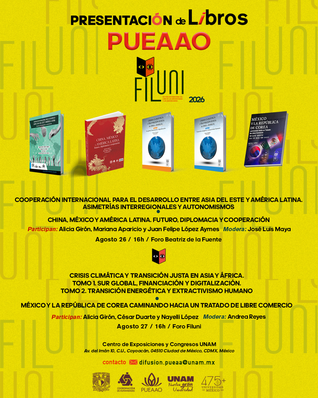 FILUNI: Presentación de Libros PUEAAO