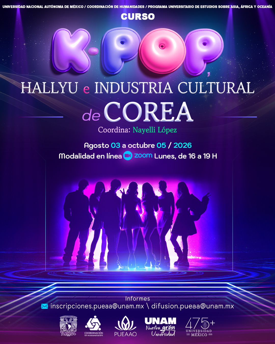 Curso K-Pop, Hallyu e Industria Cultural de Corea