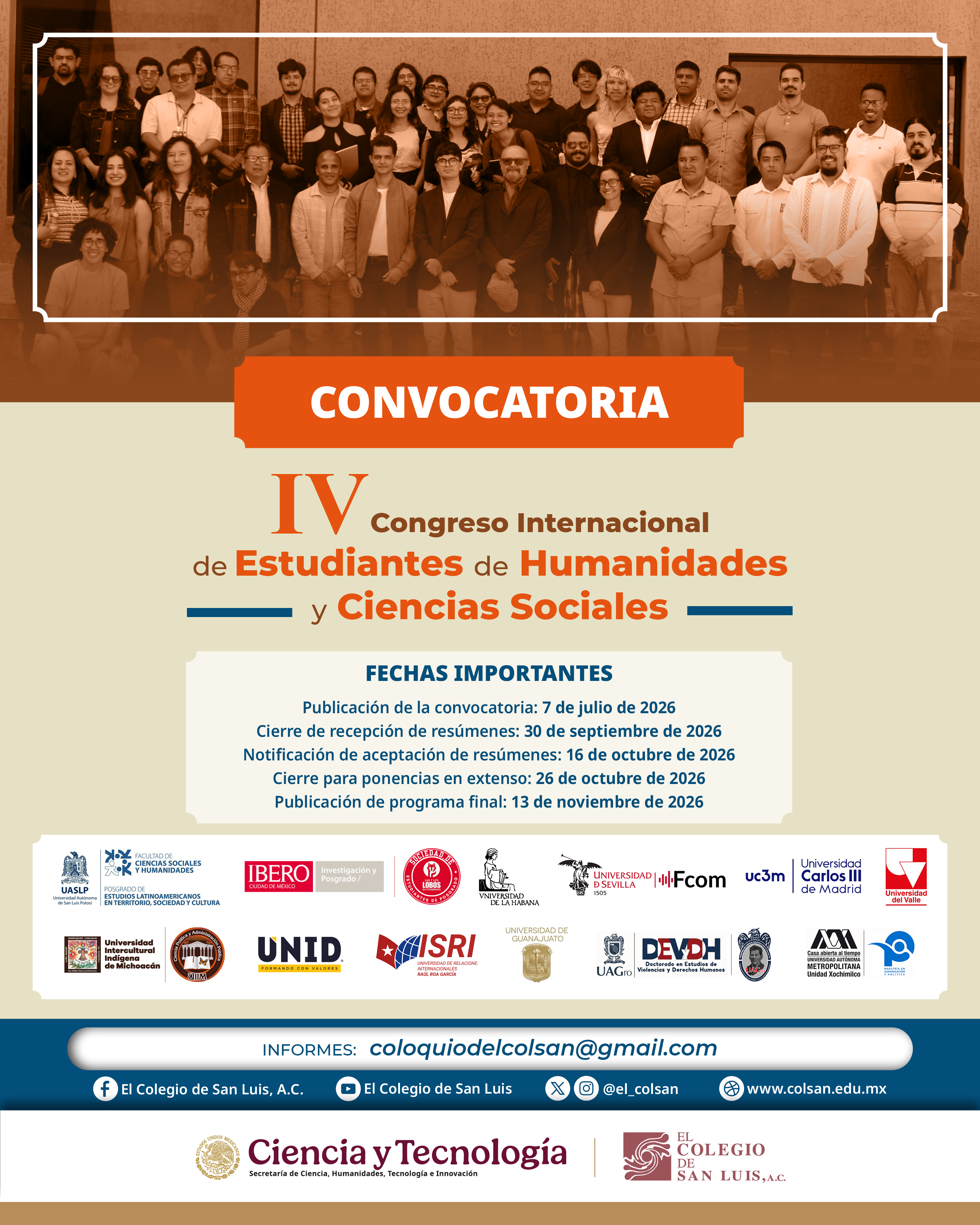 IV Congreso Internacional de Estudiantes de Humanidades y Ciencias Sociales