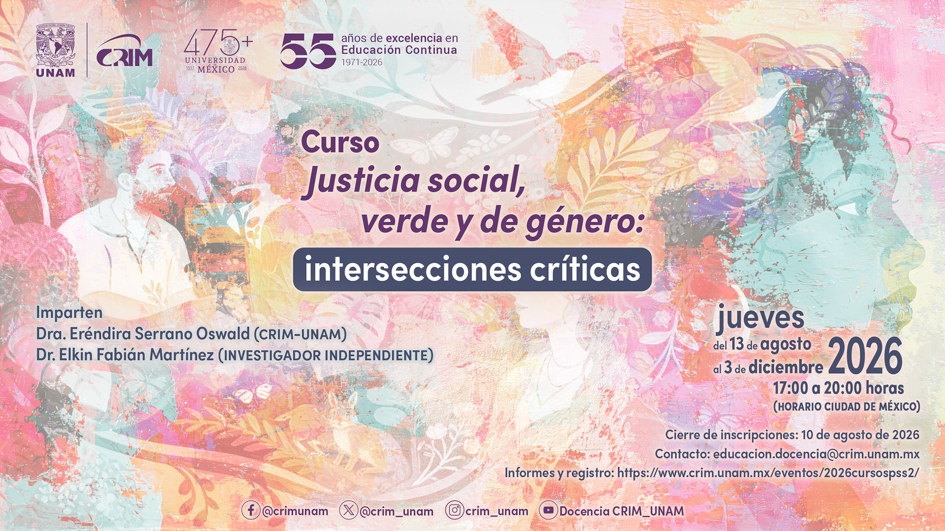 Curso Justicia social, verde y de género: intersecciones críticas