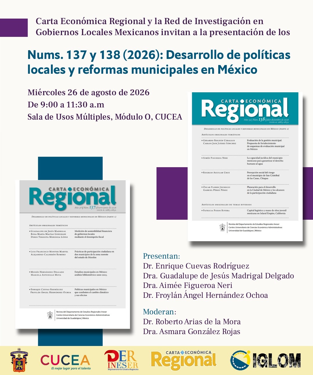 Presentación de la revista Carta Económica Regional