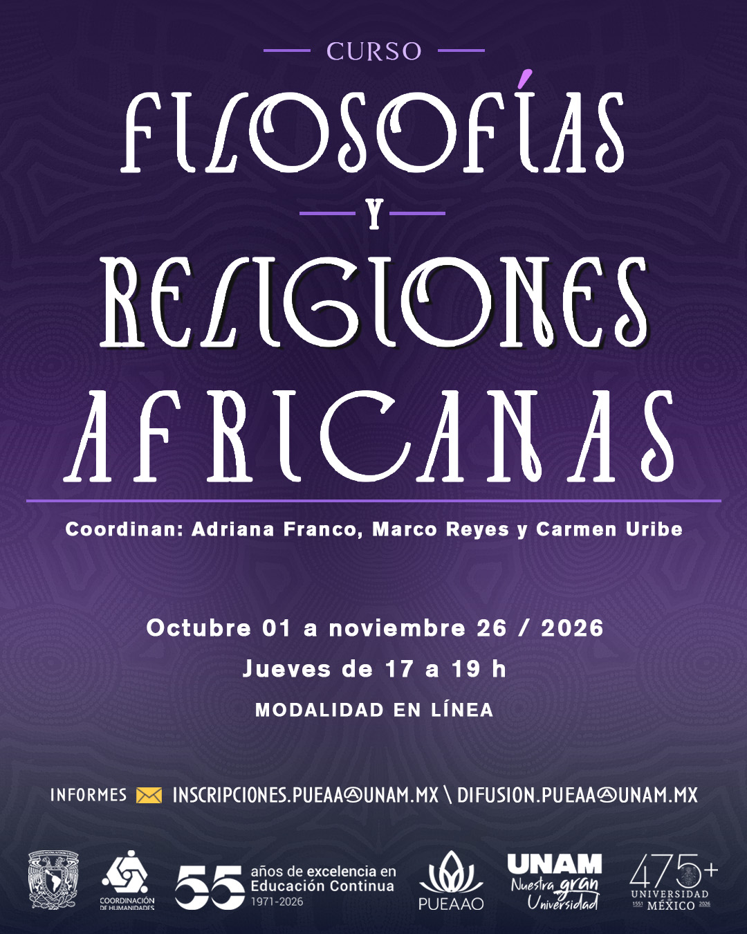 Curso Filosofías y Religiones Africanas