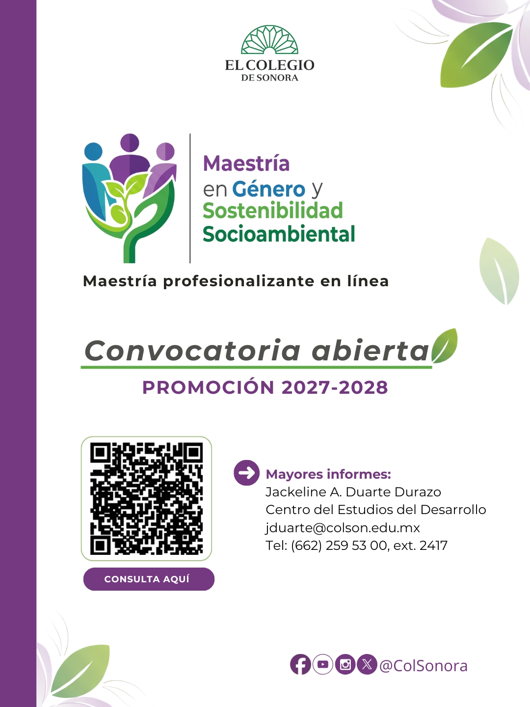 Maestría en Género y Sostenibilidad Socioambiental