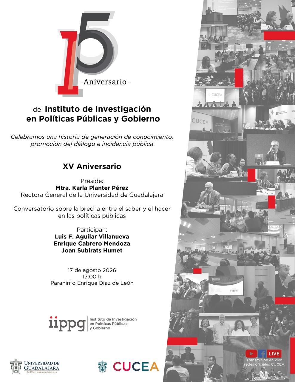 15 aniversario del Instituto de Investigación en Políticas Públicas y Gobierno