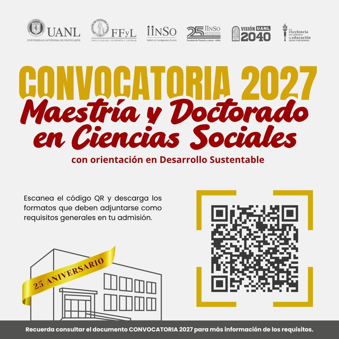 Maestría y doctorado en Ciencias Sociales