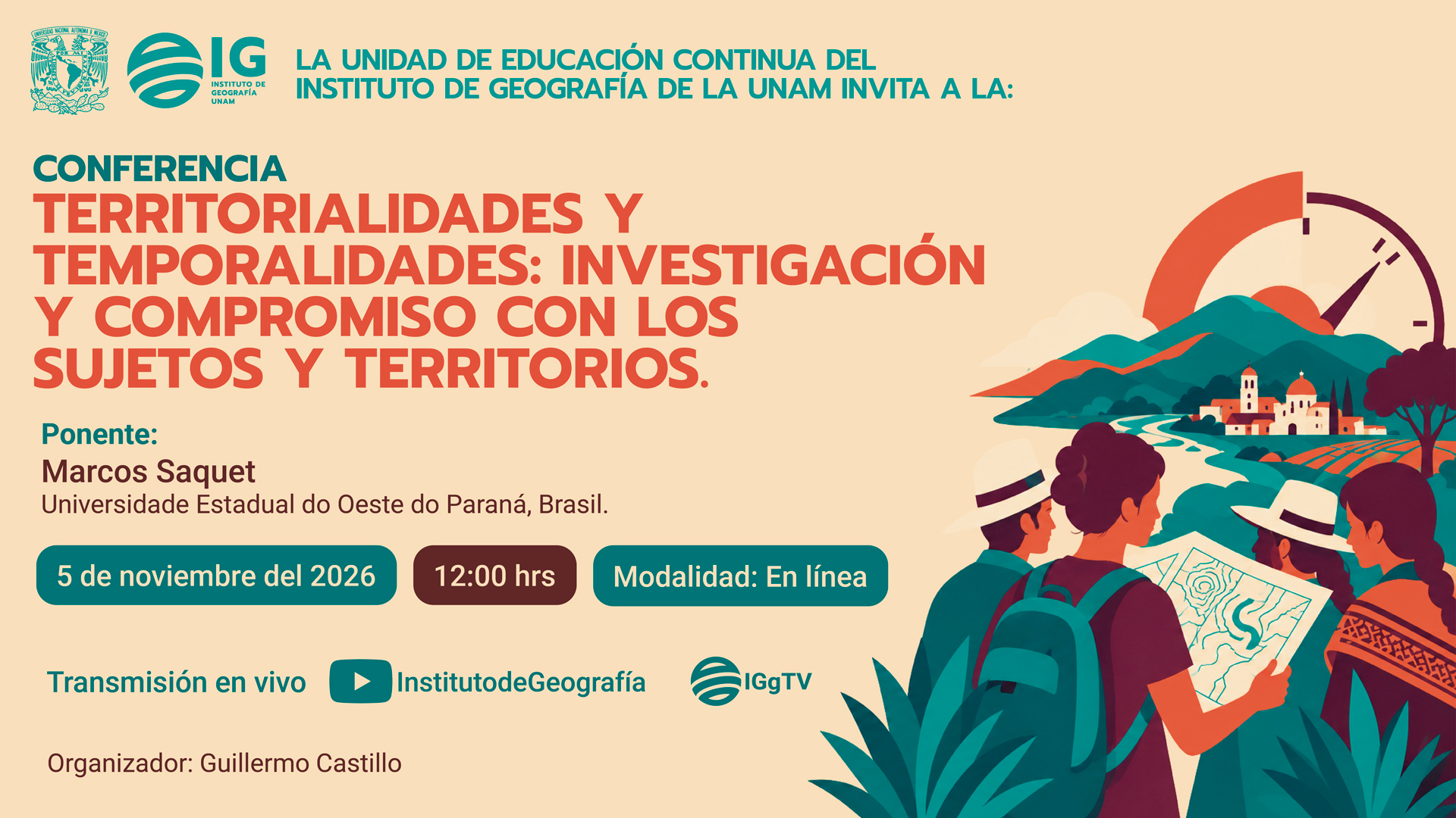 Conferencia «Territorialidades y temporalidades: investigación y compromiso con los sujetos y territorios»